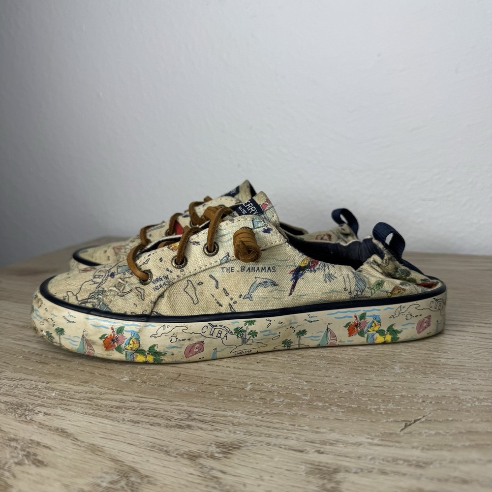 Sperry Tropical Caribbean Crest Ebb Stretchy Heel Sneakers Womens Size 7.5 M